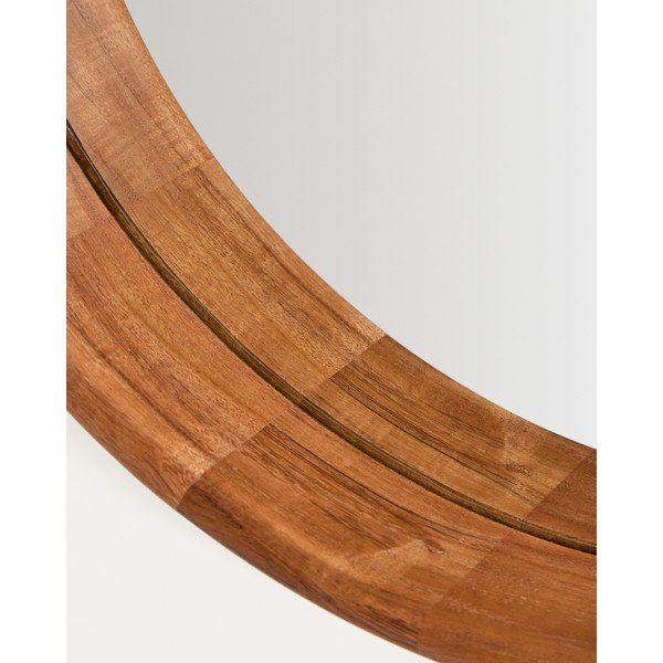 Nástěnné zrcadlo s dřevěným rámem ø 49,5 cm Berale – Kave Home-image-4