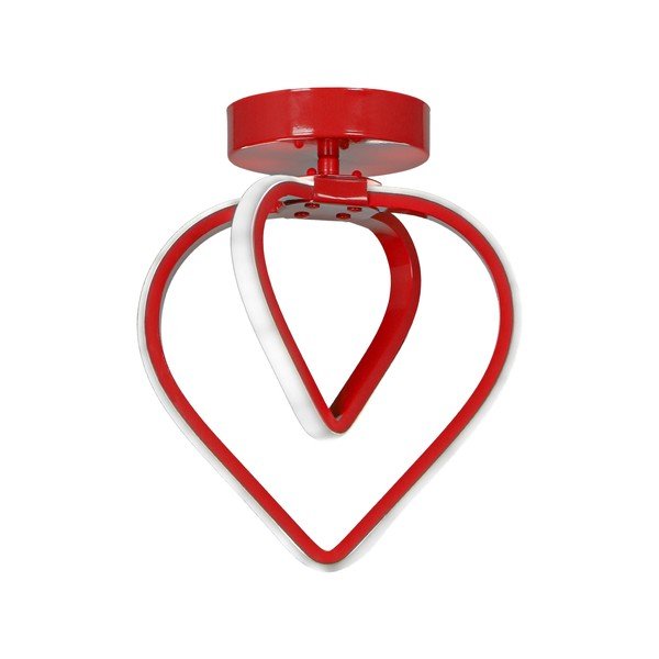 Červené kovové LED stropní svítidlo Sevinc – Squid Lighting