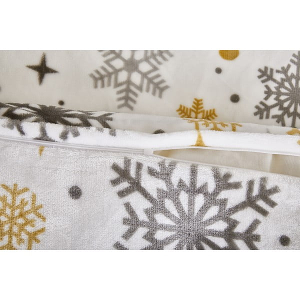 Krémové povlečení na jednolůžko z mikroplyše 140x200 cm Magic – My House-image-2