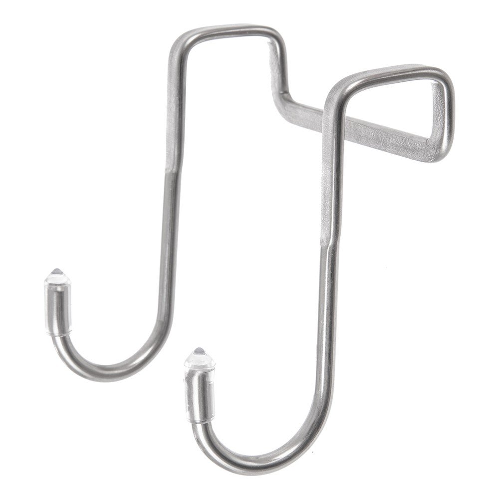 Závěsné háčky v sadě 2 ks nerezové ve stříbrné barvě – Orion