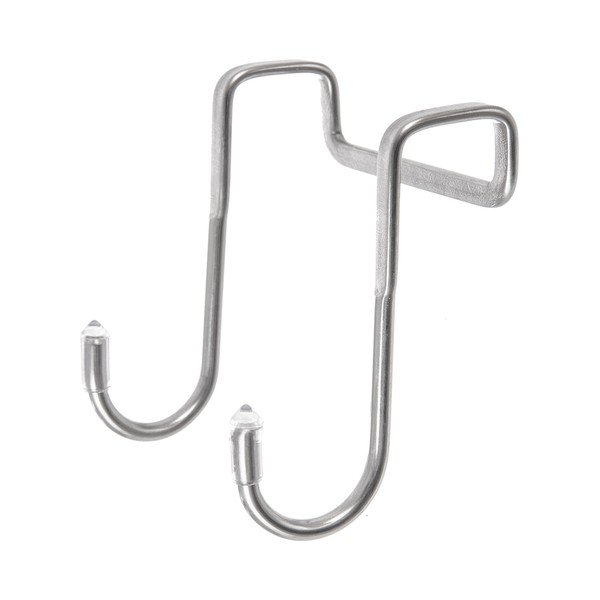 Závěsné háčky v sadě 2 ks nerezové ve stříbrné barvě – Orion