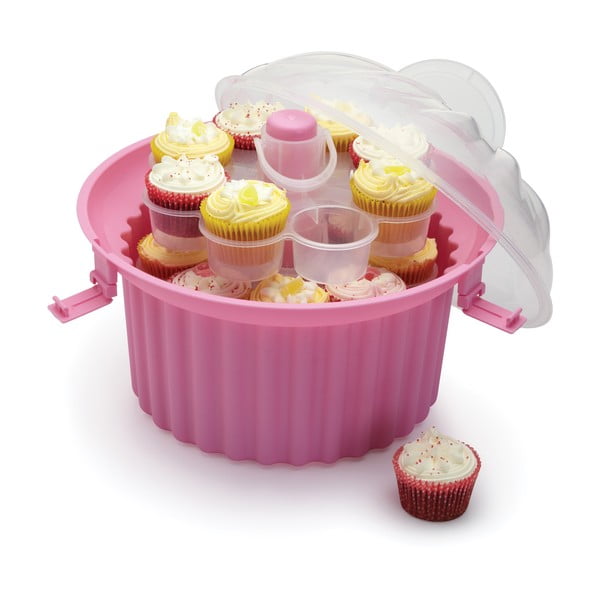 Třípatrová přenosná mísa na cupcaky Kitchen Craft Sweetly Does It-image-1
