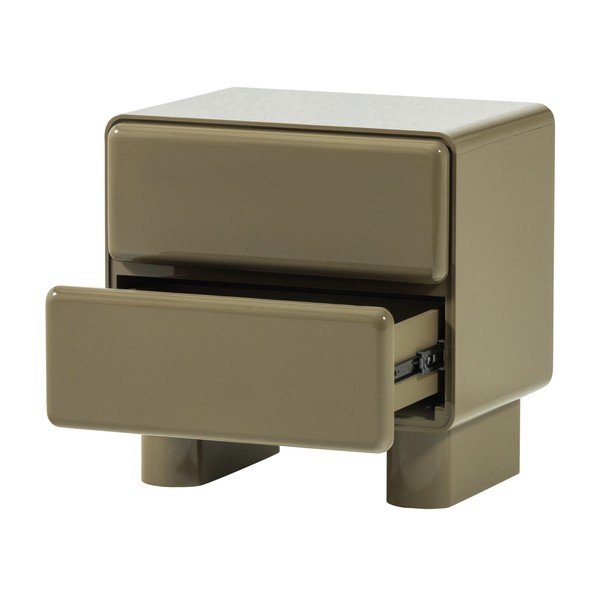 Zelený lesklý noční stolek Lustra – WOOOD-image-4