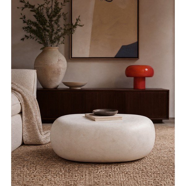 Bílý konferenční stolek 49x65 cm Pebble – vtwonen-image-3