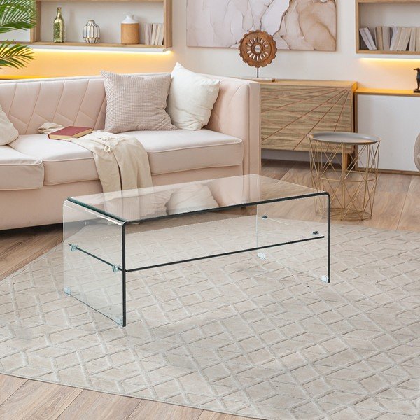 Skleněný konferenční stolek 50x100 cm Cristal Evo – Tomasucci-image-1