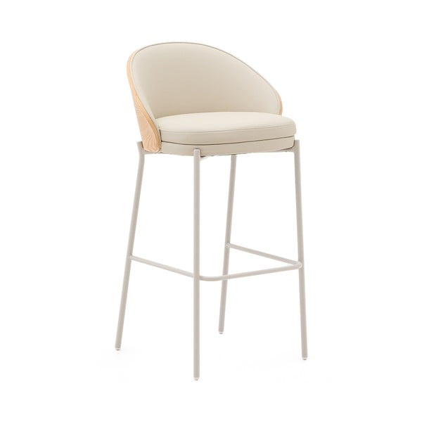 Béžová/v přírodní barvě barová židle (výška sedáku 77 cm) Eamy – Kave Home