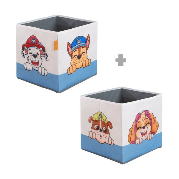 Látkové dětské organizéry na hračky v sadě 2 ks 27x27x27 cm Paw Patrol – Roba