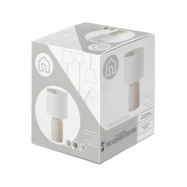 Hnědá stolní lampa s textilním stínidlem (výška 33,5 cm) – Casa Selección-image-3