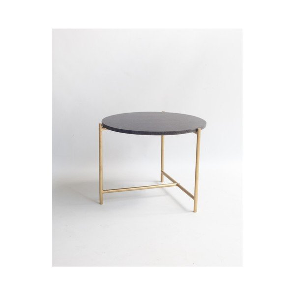 Černý mramorový kulatý konferenční stolek ø 50 cm Morgans – Really Nice Things-image-2