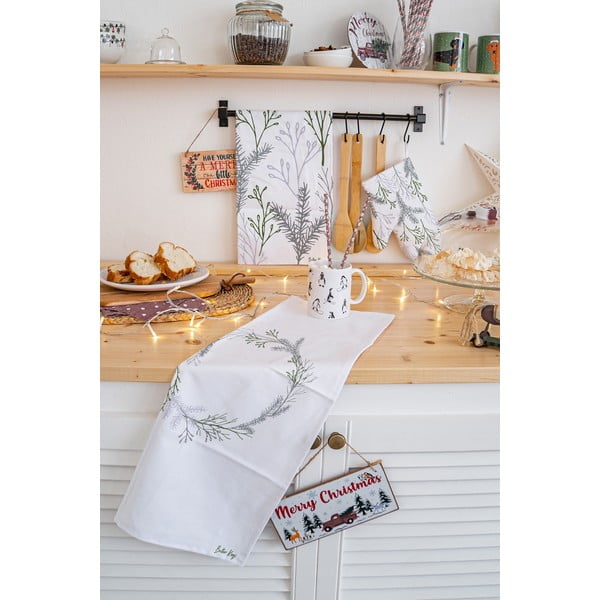 Bavlněné utěrky v sadě 2 ks 50x70 cm Christmas Twigs – Butter Kings-image-1