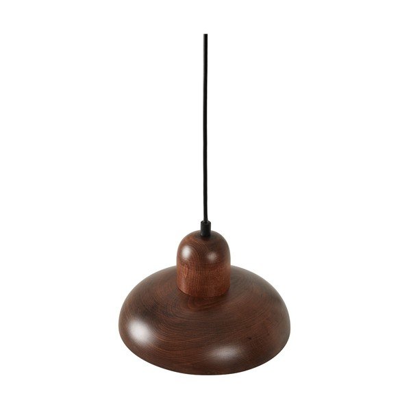 Hnědé závěsné svítidlo s dřevěným stínidlem ø 25 cm Elsa – Opviq lights-image-4