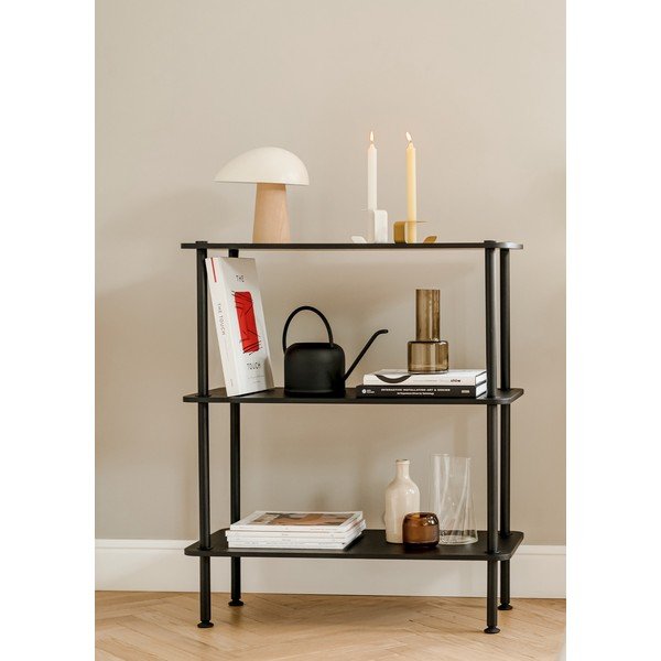 Černý regál v dekoru dubu 80x54,5x35 cm Teidi – noo.ma-image-3