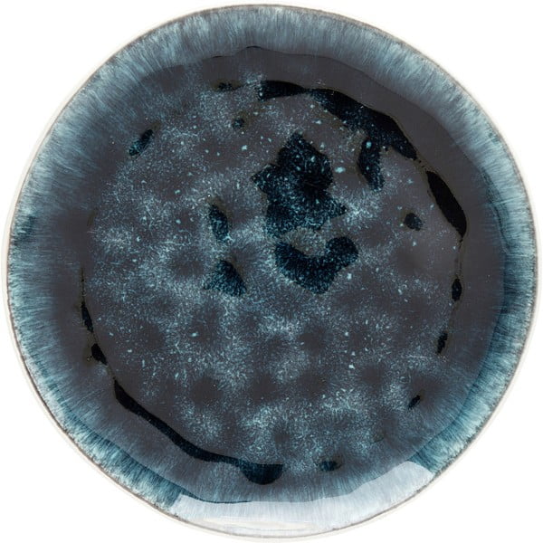 Tmavě modrý kameninový talíř Kare Design Mustique, ⌀ 21 cm