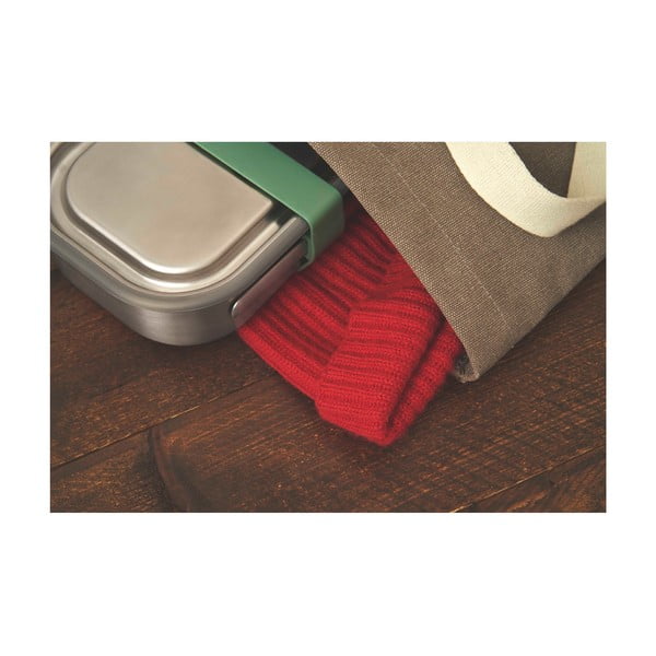 Nerezová svačinová krabička se zeleným páskem Black + Blum, 1000 ml-image-3