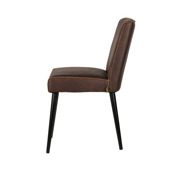 Sada 2 tmavě hnědých kožených židlí BePureHome Revolution-image-2