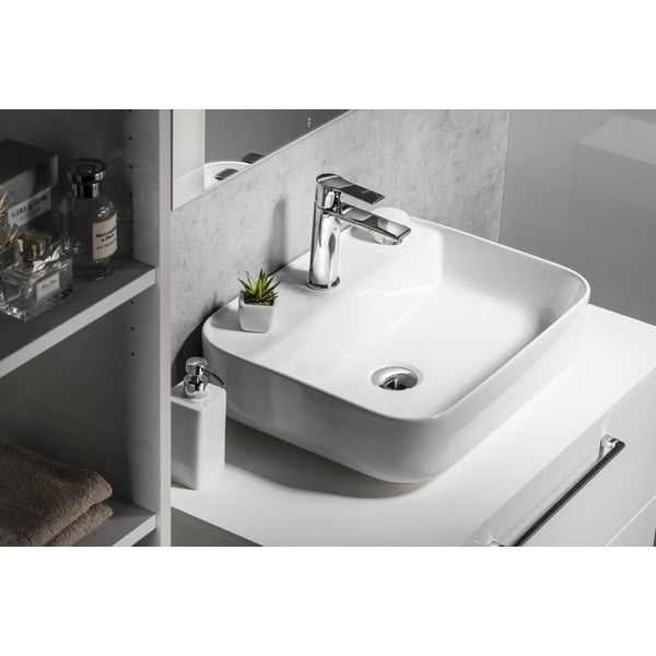 Stojánková umyvadlová baterie v leskle stříbrné barvě Pax – Sapho-image-2