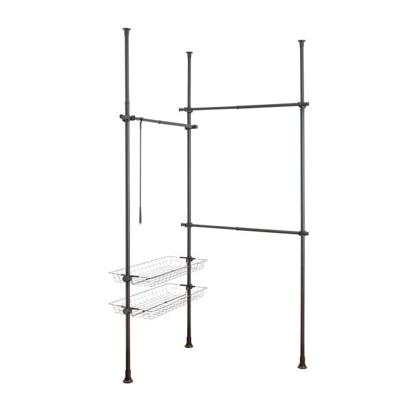 Černý kovový teleskopický stojan na oblečení Herkules – Wenko-image-3