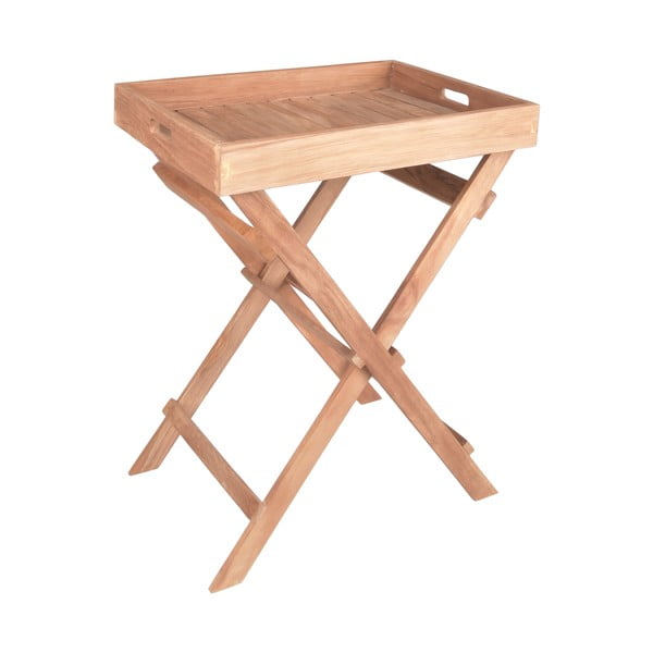 Zahradní odkládací stolek z teakového dřeva 29x39 cm Bacan – Garden Pleasure