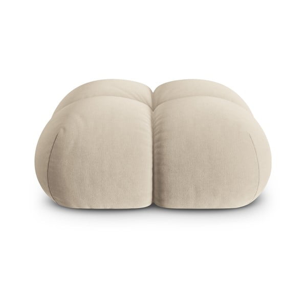 Béžová sametová podnožka Loretto – Cosmopolitan Design