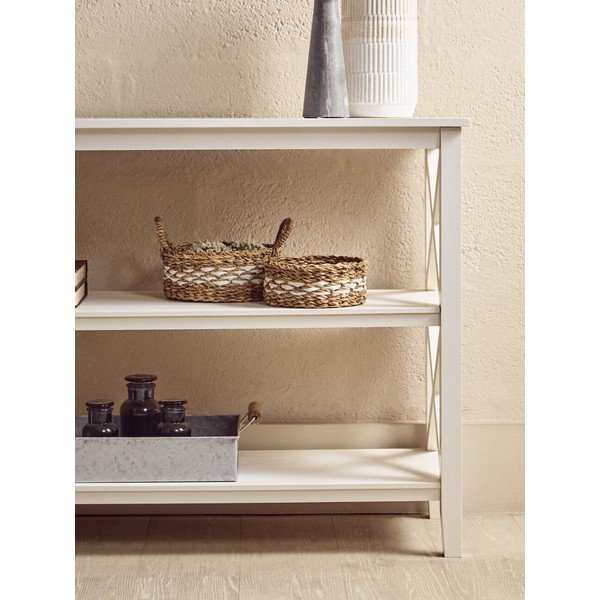 Bílý regál z borovicového dřeva 120x81x40 cm Heritage – Premier Housewares-image-4