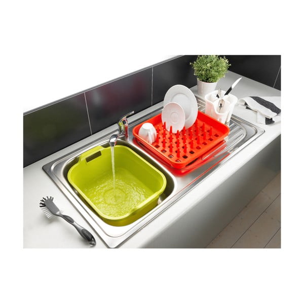 Bílý plastový odkapávač na příbory 14x14 cm Signature – Addis-image-1