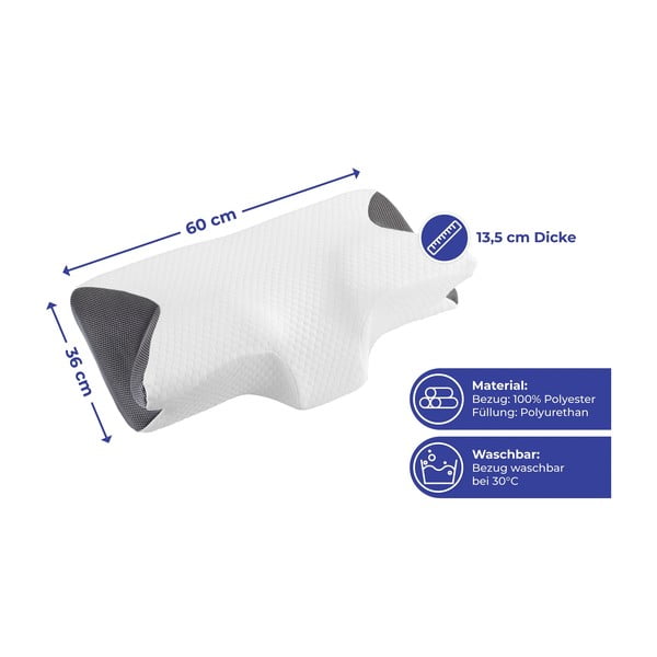 Anatomický polštář s výplní z paměťové pěny 36x60 cm – Maximex-image-3