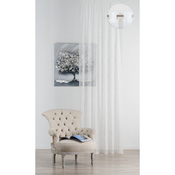 Bílá záclona 140x260 cm Lisandra – Mendola Fabrics-image-1