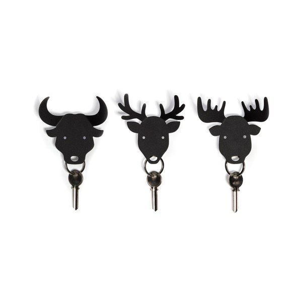 Věšák na klíče Bull, černý-image-2