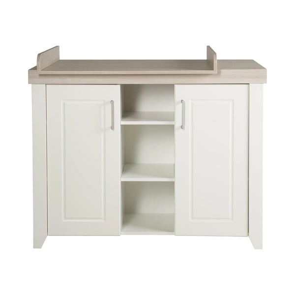 Bílá nízká dětská komoda v dekoru jilmu s přebalovacím pultem 120x98 cm Felicia – Roba-image-2