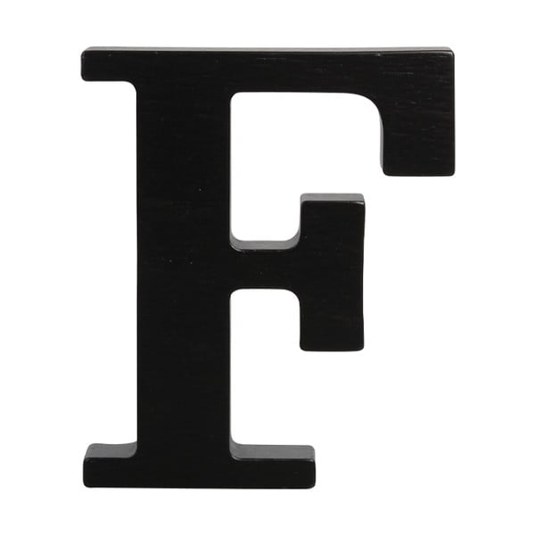 Černé dřevěné písmeno Typoland F