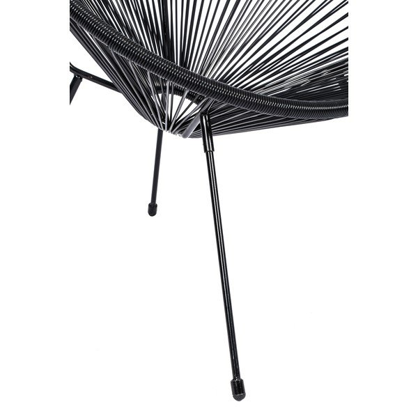 Set černých zahradních křesel Avocado a stolku Loris, ø 35 cm-image-4