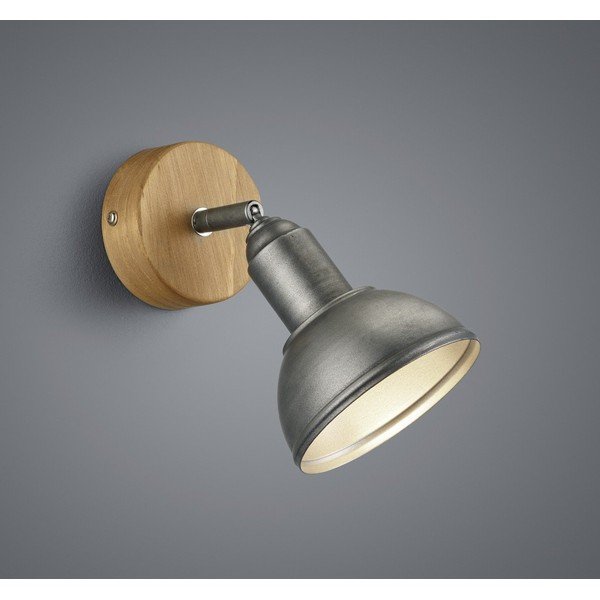 Bodové svítidlo v tmavě šedo-přírodní barvě 11x18 cm Delhi – Trio-image-1