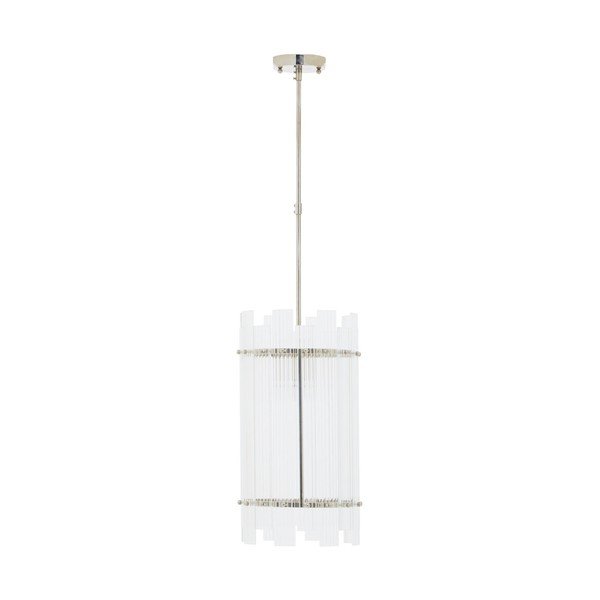 Kovové závěsné svítidlo ve stříbrné barvě se skleněným stínidlem ø 27 cm Ritz – Premier Housewares