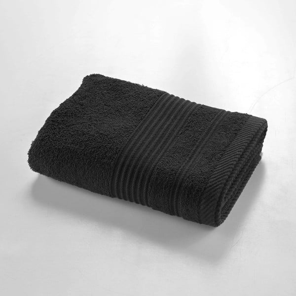 Černý froté bavlněný ručník 50x90 cm Tendresse – douceur d'intérieur