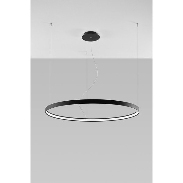 Černé hliníkové LED závěsné svítidlo ø 110 cm RIO – Thoro-image-3
