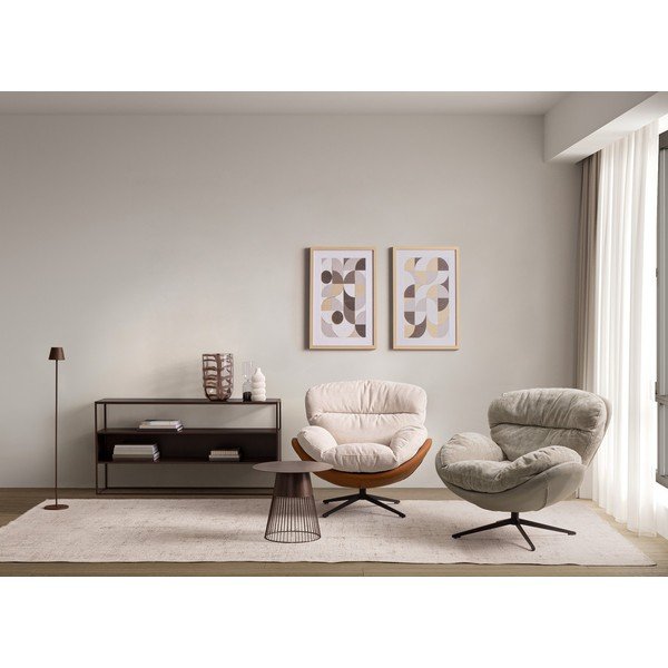 Tmavě hnědý konzolový stolek se skleněnou deskou 30x140 cm Godric – Bizzotto-image-4