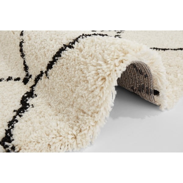 Béžovo-černý koberec Mint Rugs Hash, ⌀ 120 cm-image-1