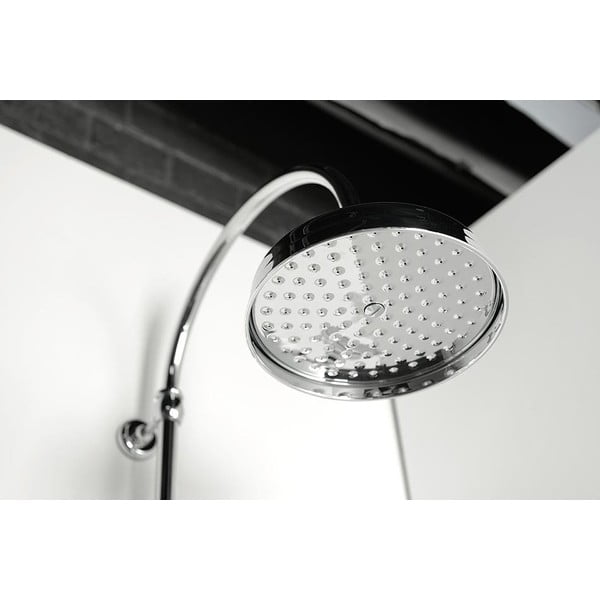 Mosazný sprchový set v leskle stříbrné barvě s termostatickou baterií s hlavovou sprchou a ruční sprchou 142 cm Antea – Sapho-image-3