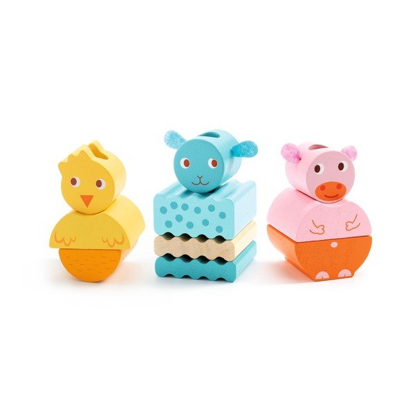 Dětský dřevěný vláček Djeco FarmTrain-image-1