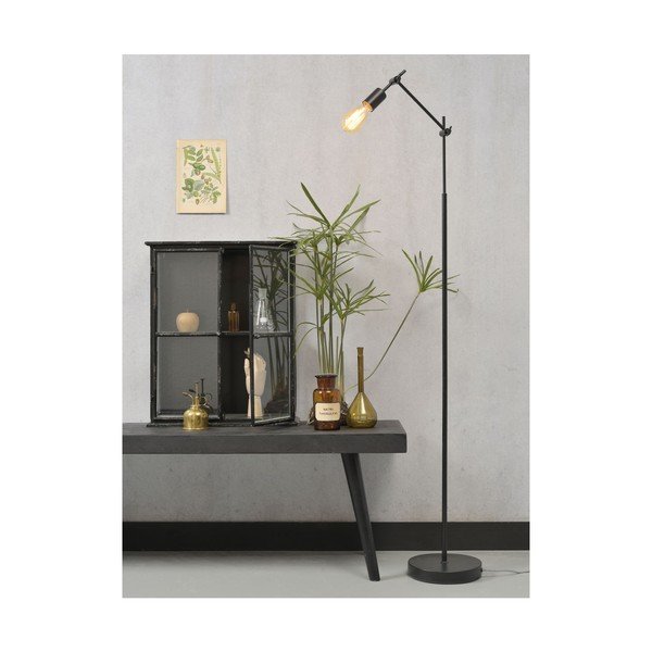 Černá stojací lampa s kovovým stínidlem (výška 170 cm) Sheffield – it's about RoMi-image-1