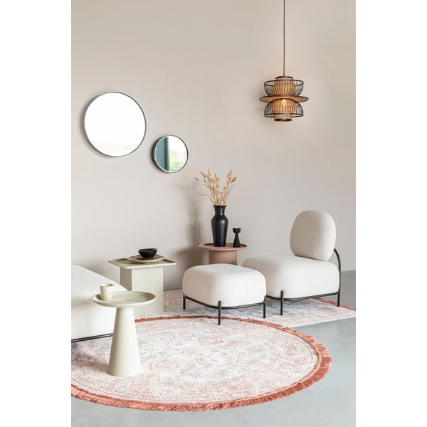 Krémový taburet Hocker Polly – White Label-image-1