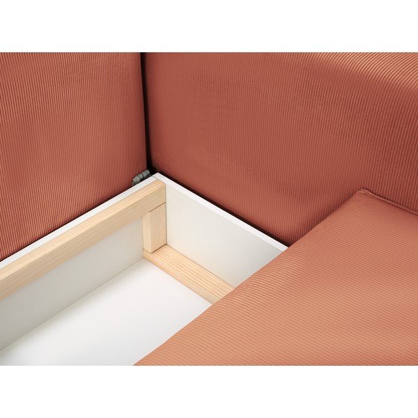 Růžová manšestrová rozkládací pohovka Mazzini Sofas Azalea-image-1