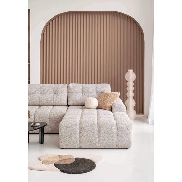 Béžová rozkládací modulární rohová pohovka s úložným prostorem (pravý roh) Lulu – Miuform-image-4