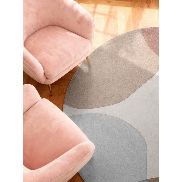 Béžový ručně tkaný vlněný kulatý koberec ø 160 cm Hackney Clarissa – Ted Baker-image-4