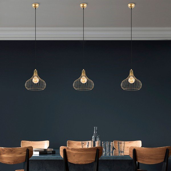 Závěsné svítidlo s kovovým stínidlem ø 22 cm Teldemia – Opviq lights-image-3