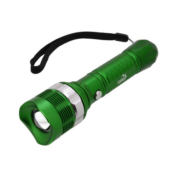 Zelená kapesní LED svítilna Cattara ZOOM