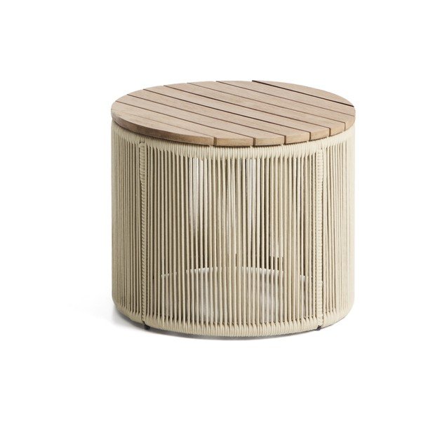 Kulatý zahradní konferenční stolek s deskou z akácie ø 60 cm Dandara – Kave Home-image-4