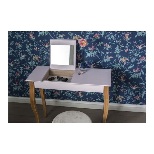 Bílý toaletní stolek se zrcadlem Ragaba Dressing Table, délka 65 cm-image-4