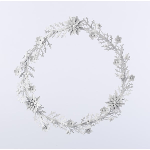 Kovový věnec Wreath, bílý