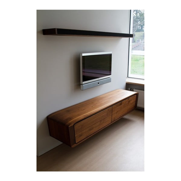 Nástěnná TV komoda z masivního dubového dřeva Javorina Hang-image-1
